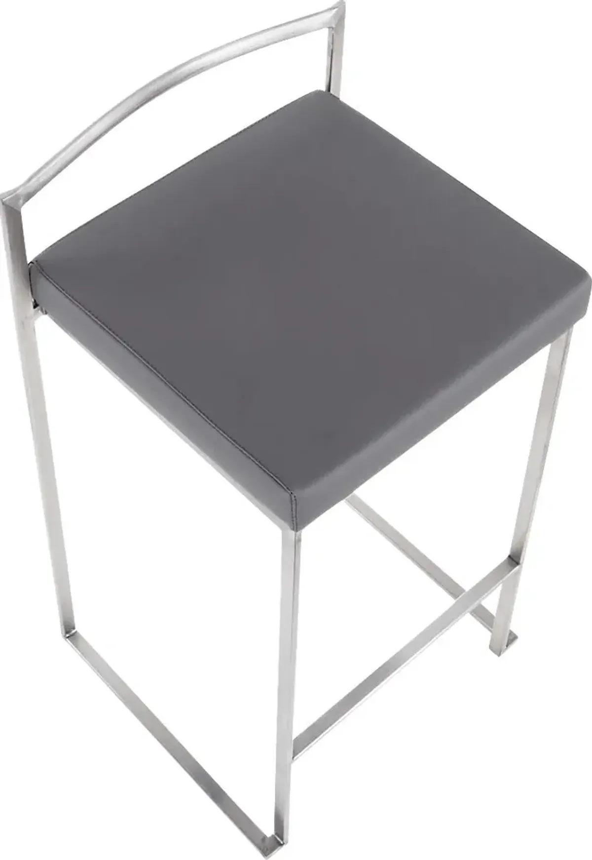 Birdlake IV Gray Counter Height Stool, Set of 2