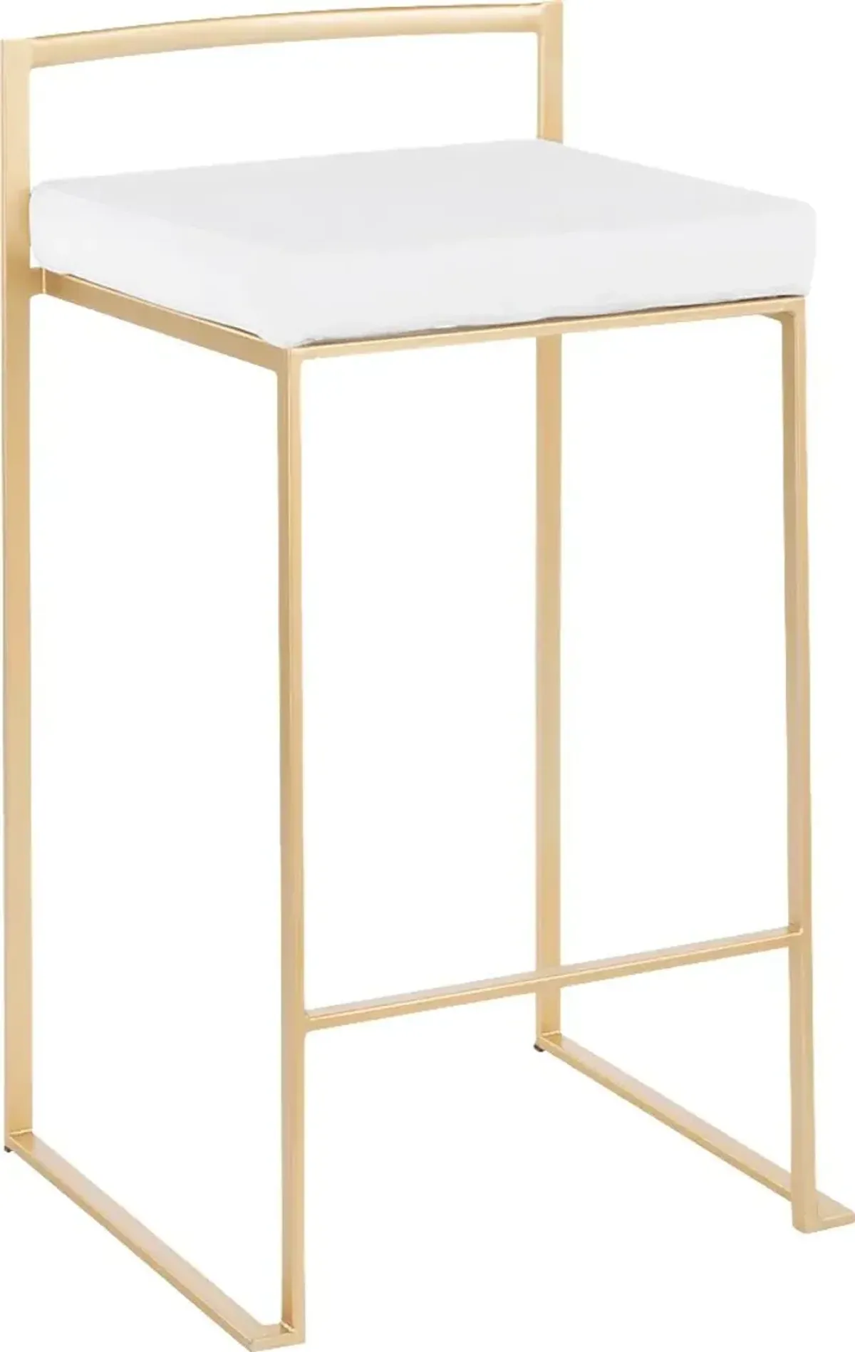 Birdlake VIII White Counter Height Stool, Set of 3