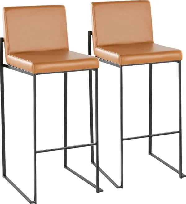 Arelane III Camel Barstool, Set of 2