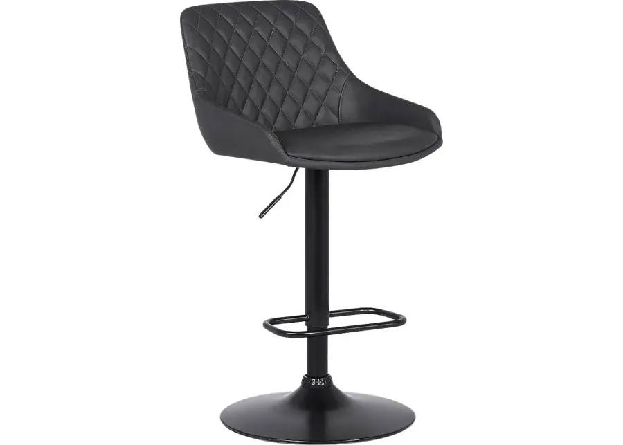 Dewrow Gray Adjustable Barstool