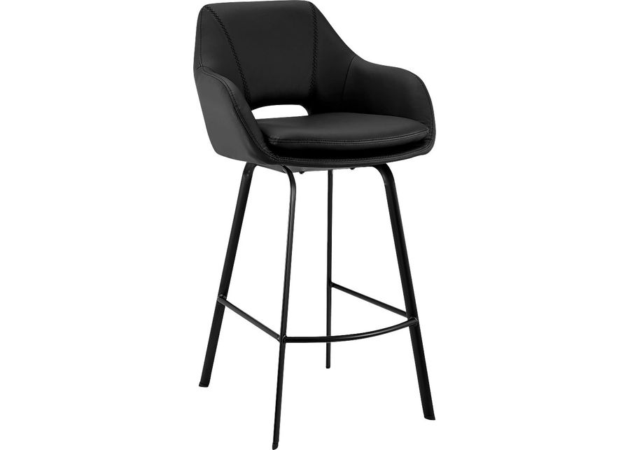 Lanelaw Black Swivel Barstool