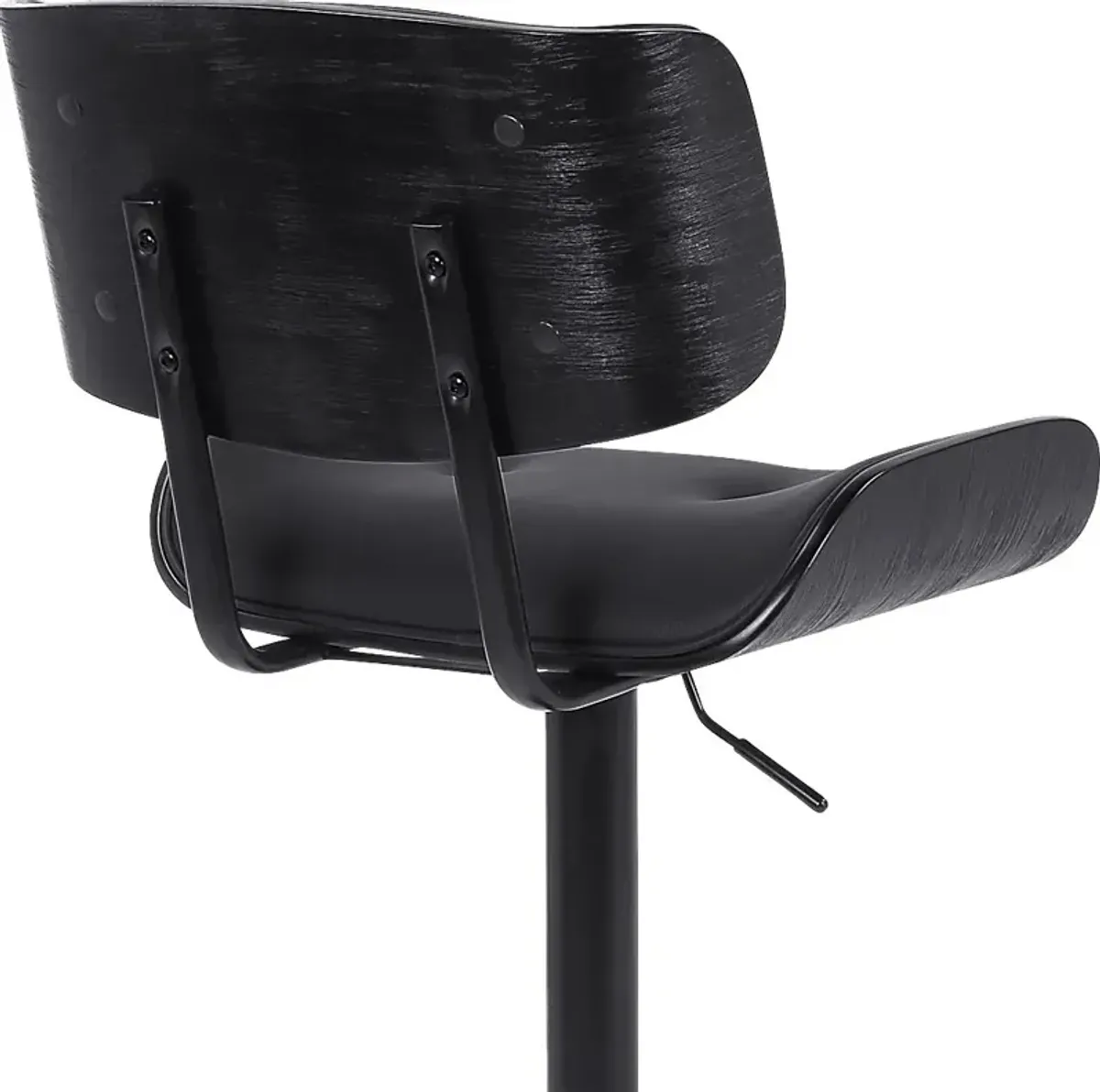 Nizar Black Adjustable Swivel Barstool