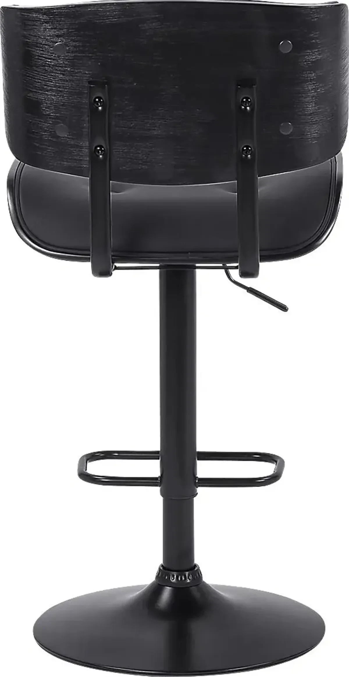 Nizar Black Adjustable Swivel Barstool