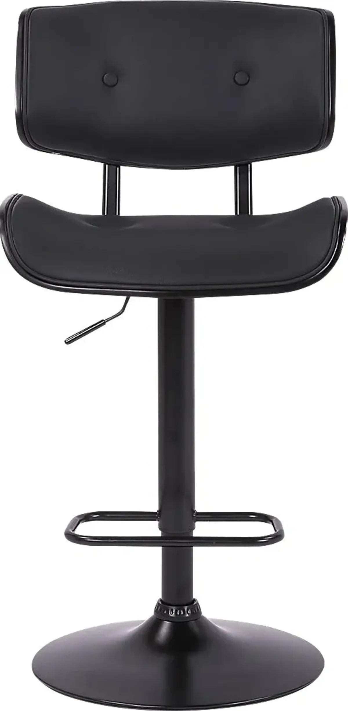 Nizar Black Adjustable Swivel Barstool