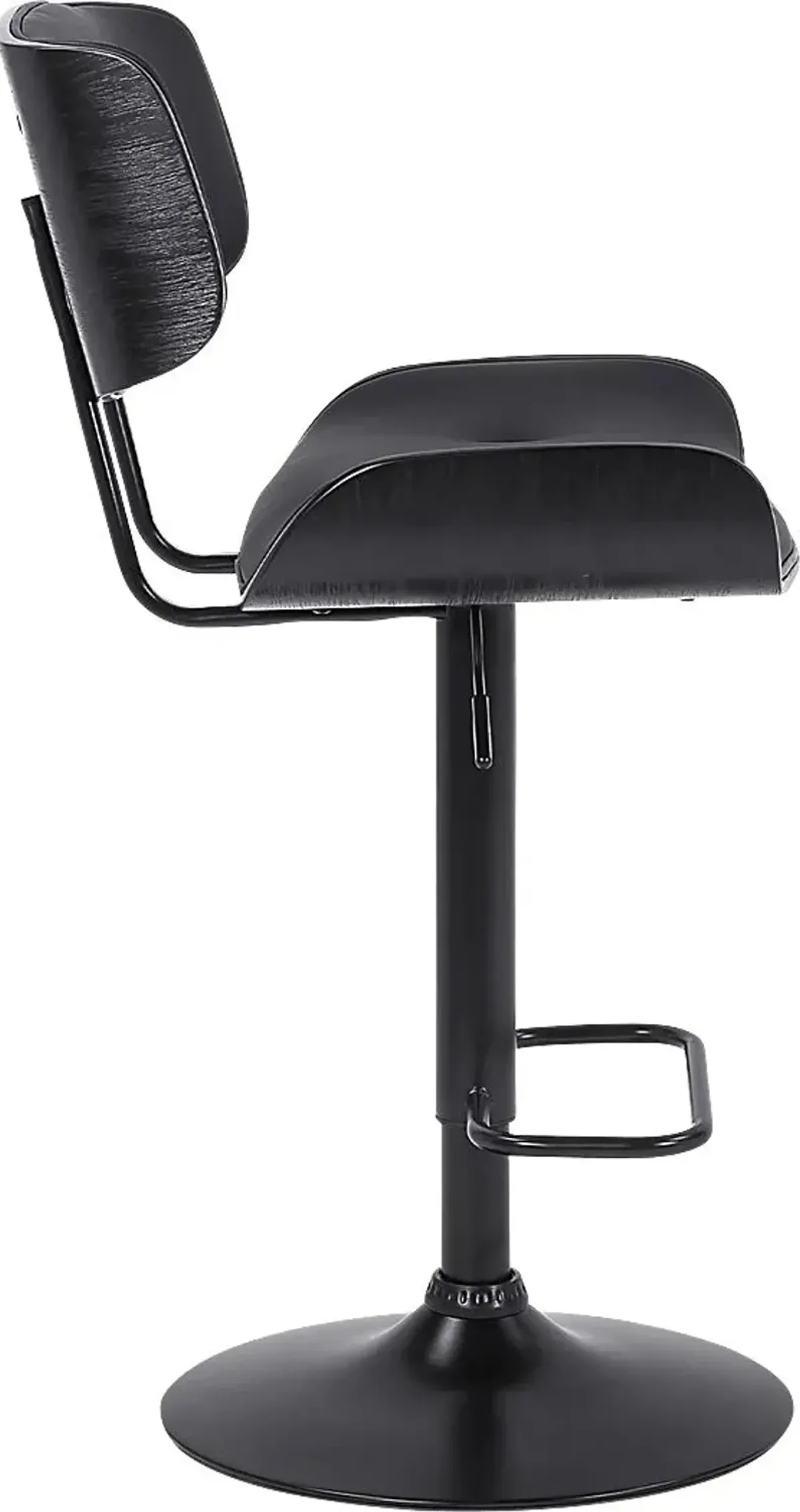 Nizar Black Adjustable Swivel Barstool