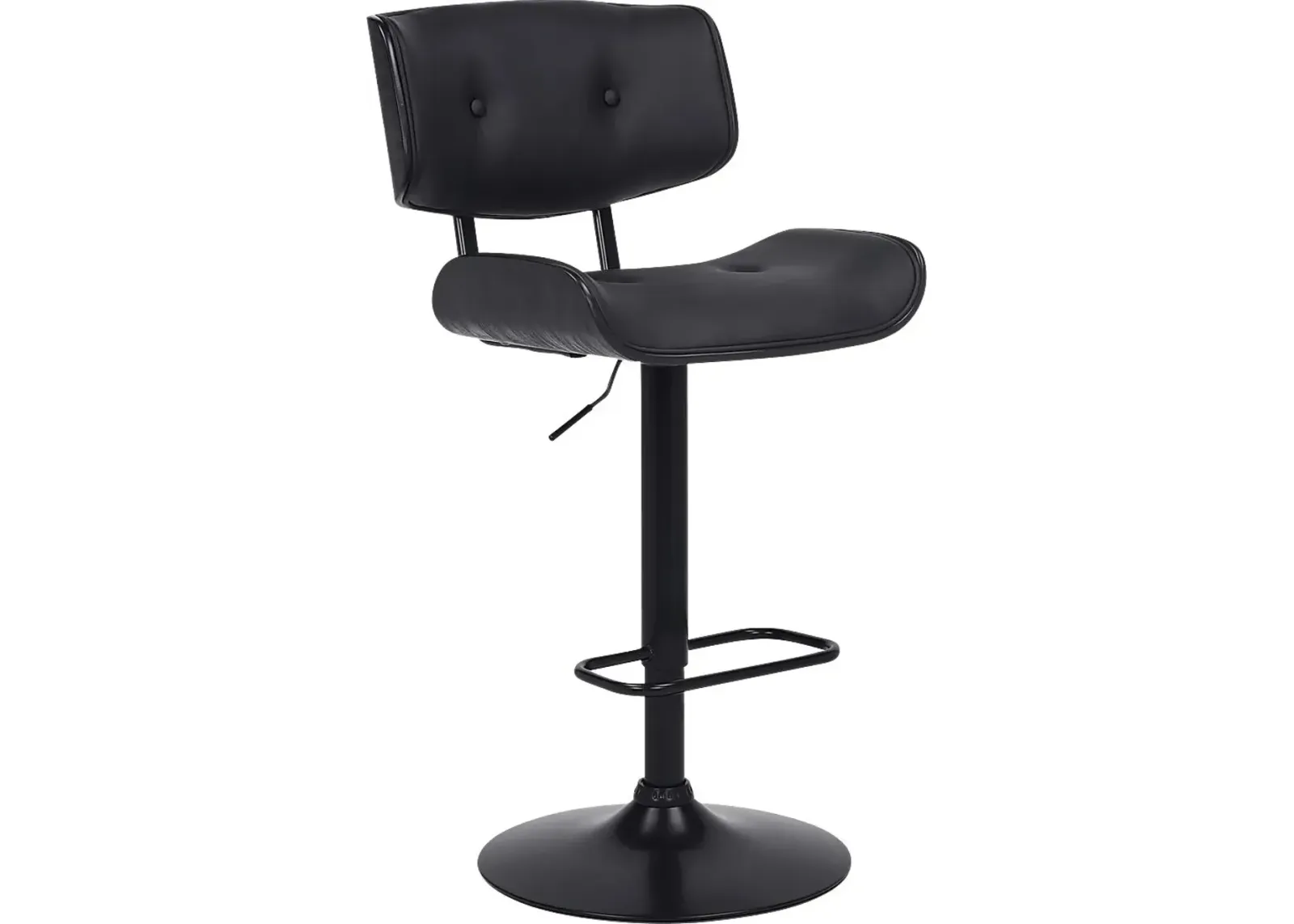 Nizar Black Adjustable Swivel Barstool