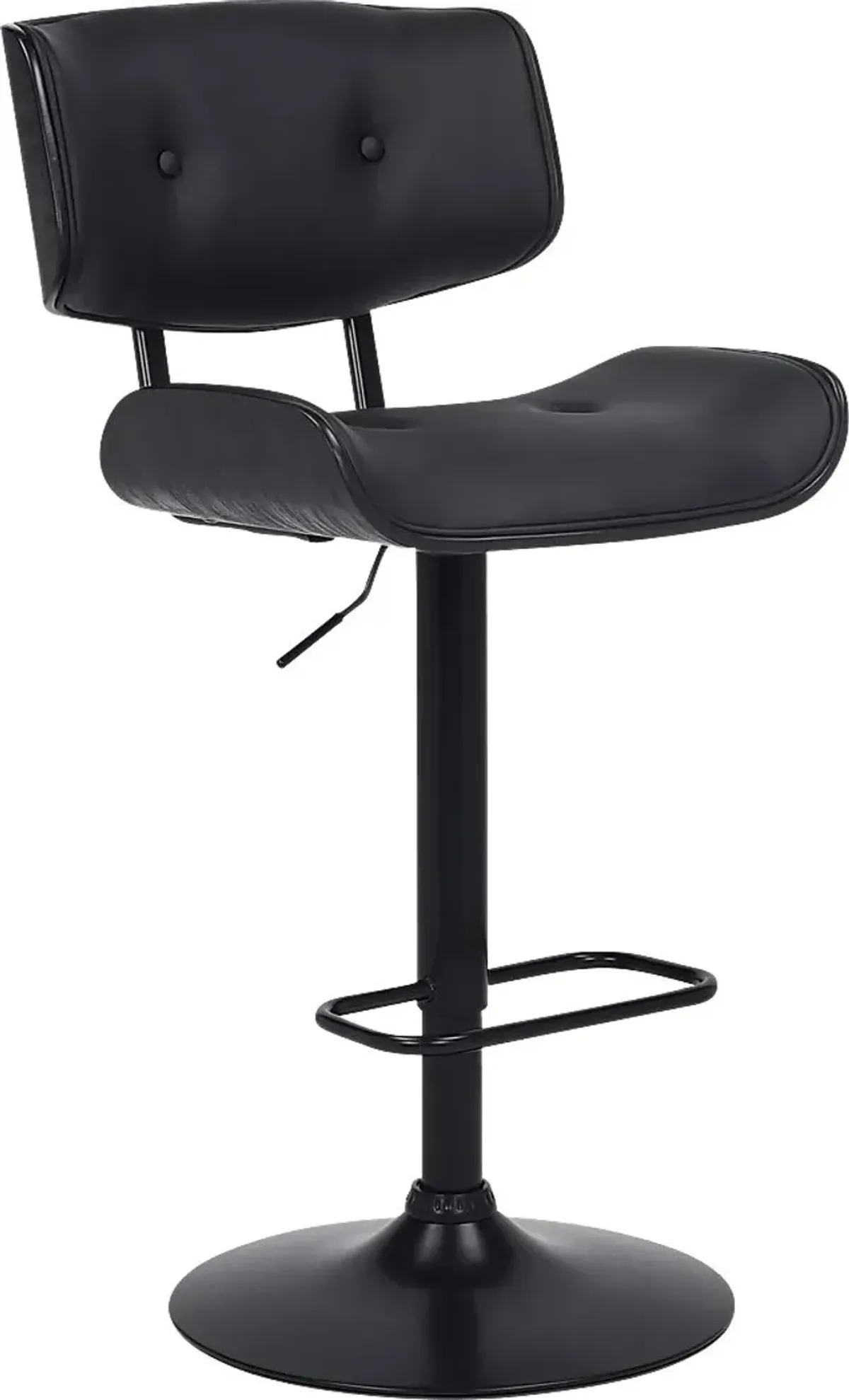 Nizar Black Adjustable Swivel Barstool