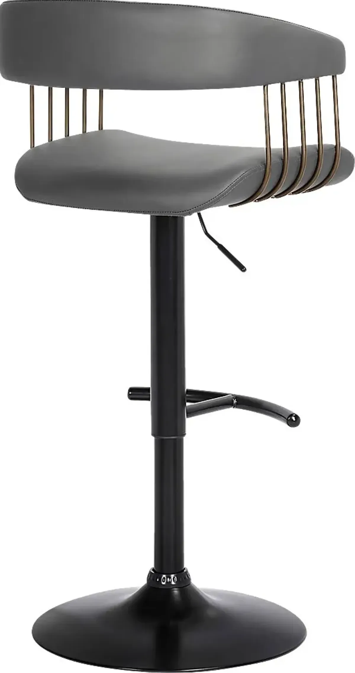 Jariya Gray Adjustable Barstool