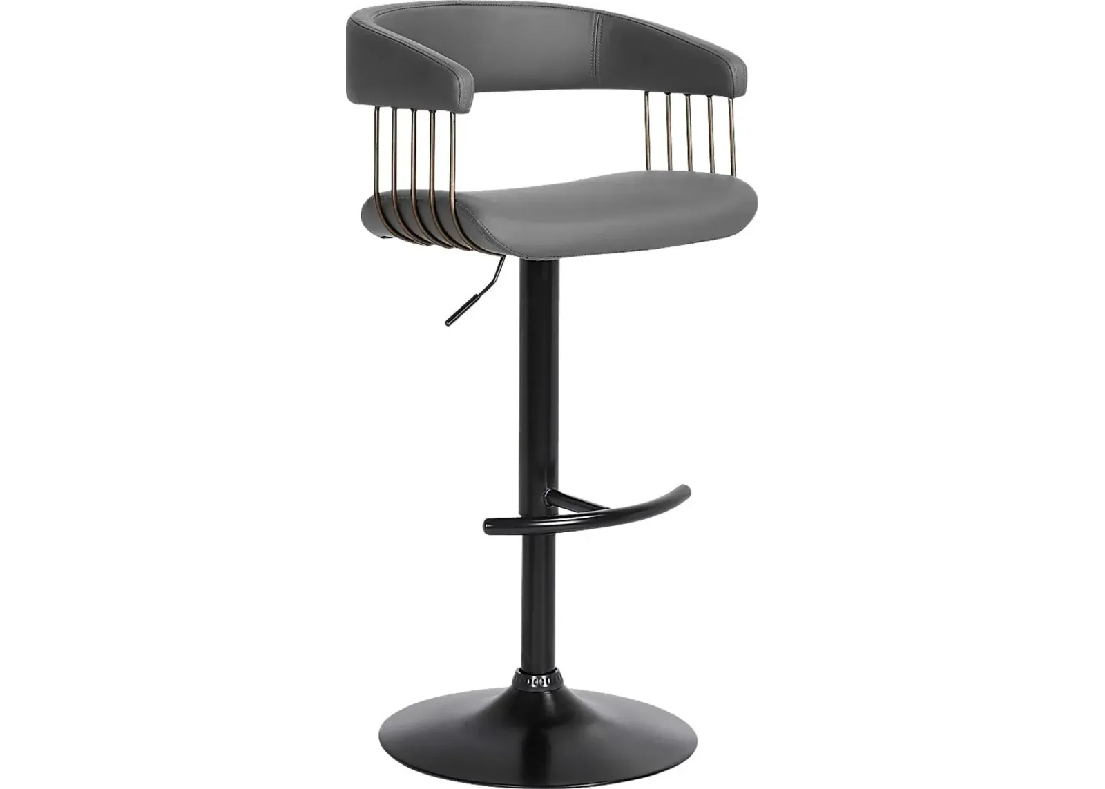 Jariya Gray Adjustable Barstool