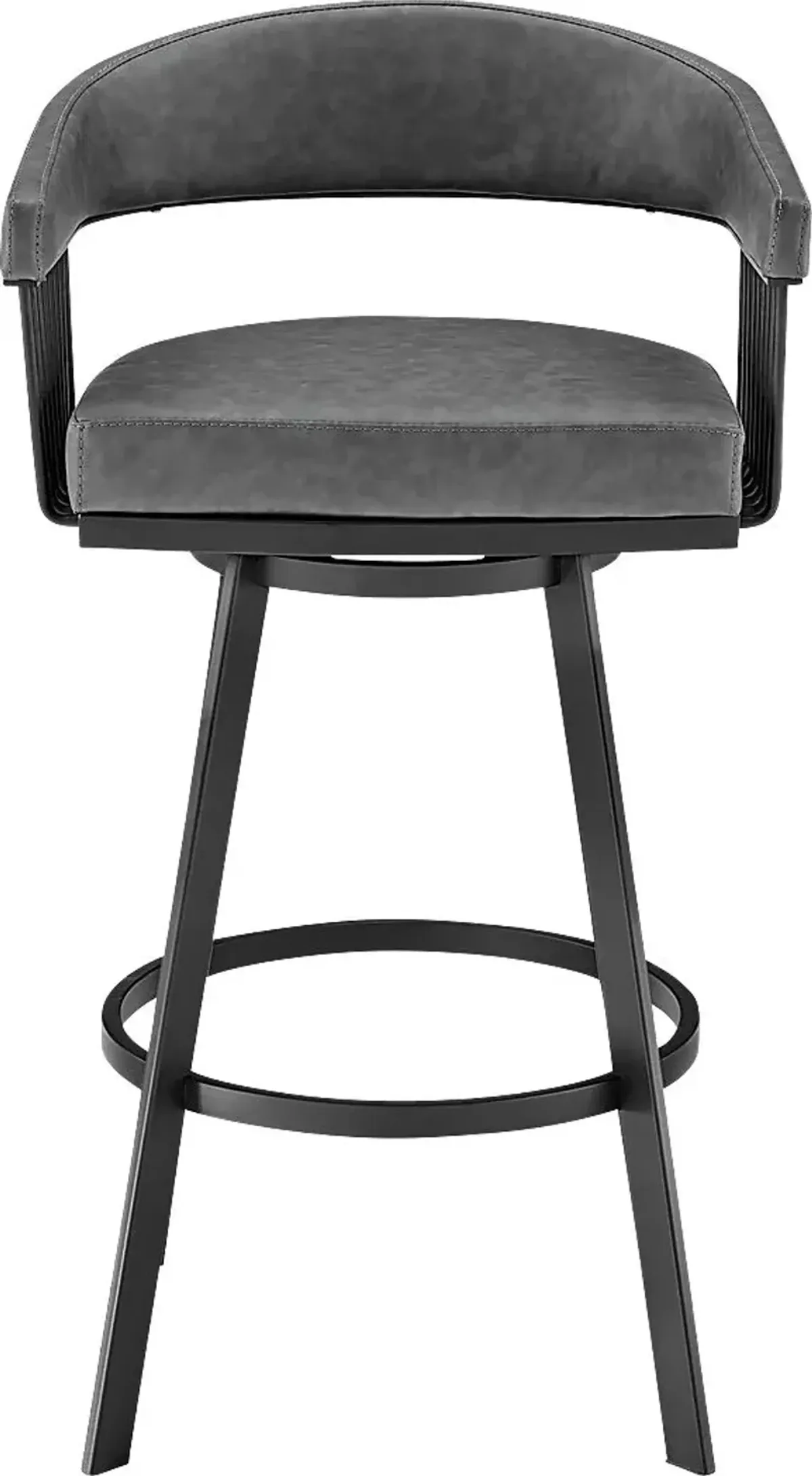 Lubna Gray Swivel Barstool