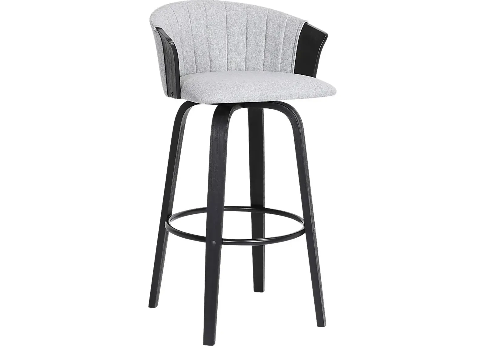 Fawziya Gray Swivel Barstool