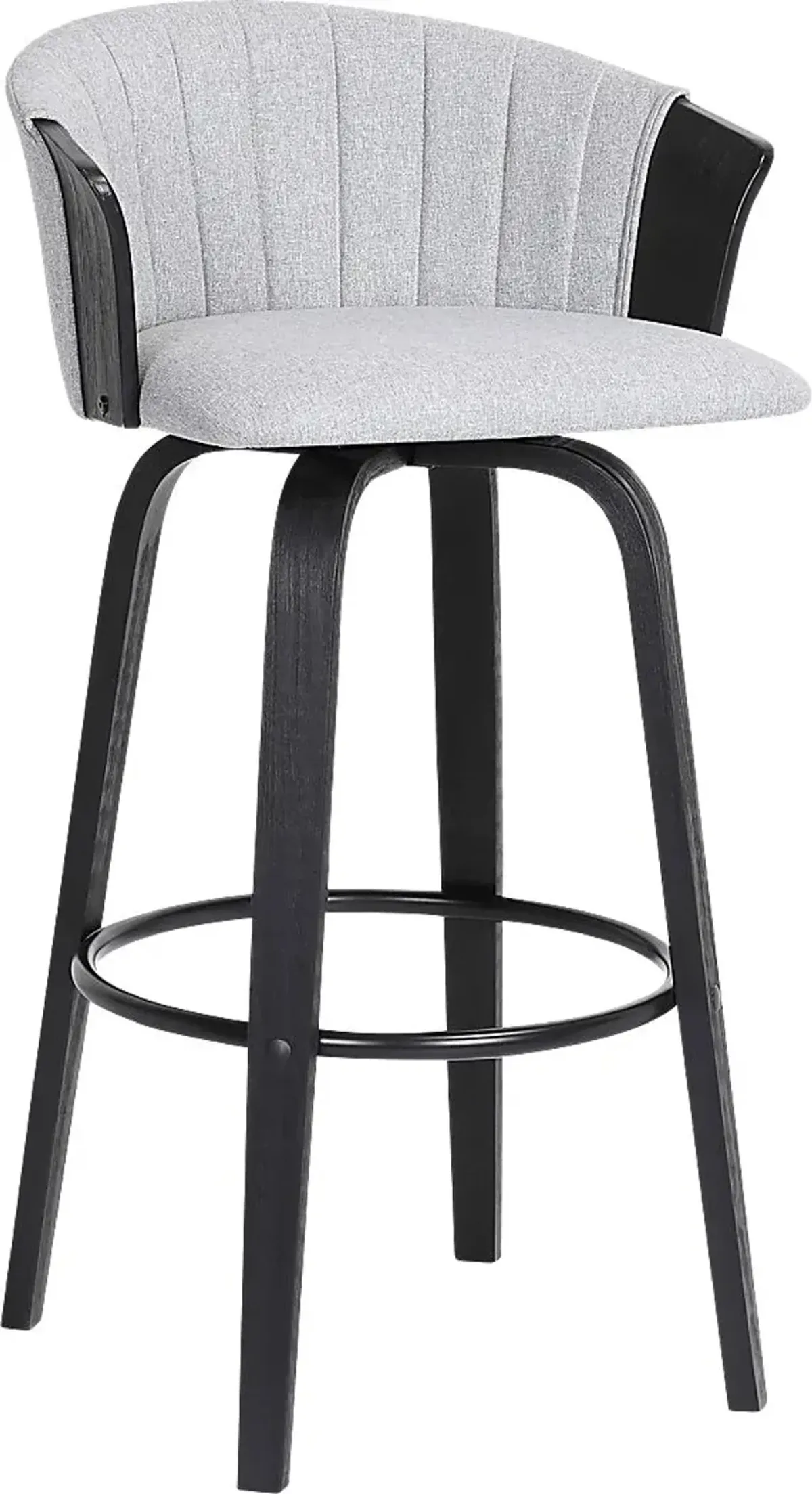 Fawziya Gray Swivel Barstool