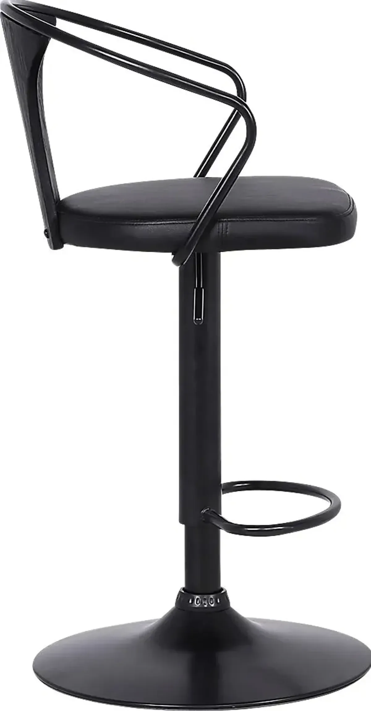 Saujour Black Swivel Barstool