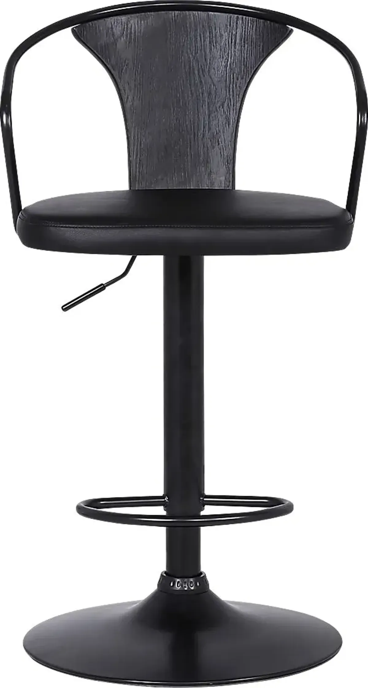 Saujour Black Swivel Barstool