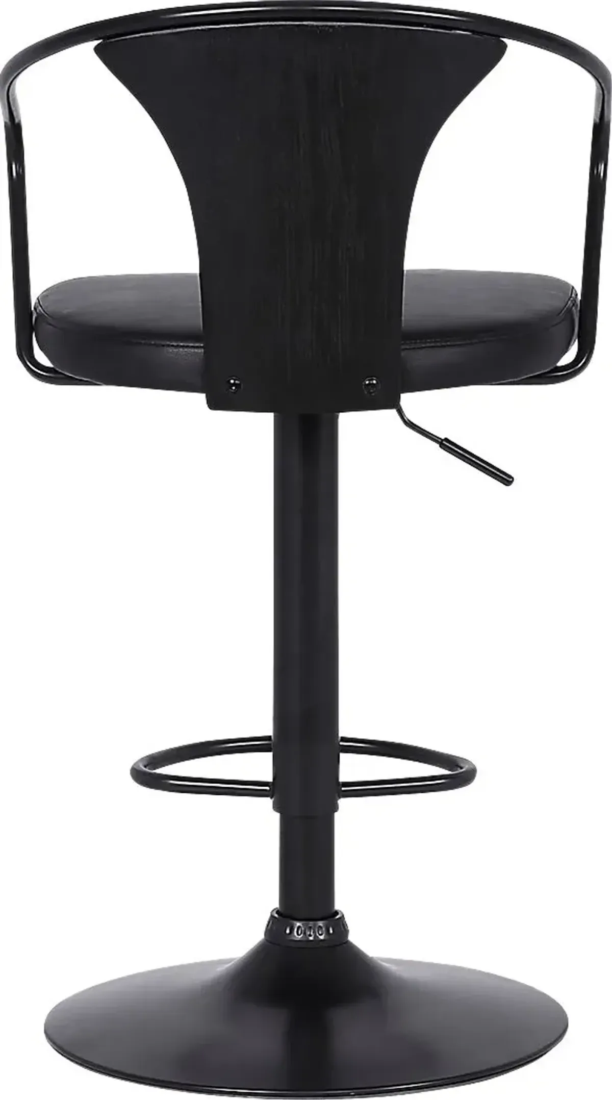 Saujour Black Swivel Barstool