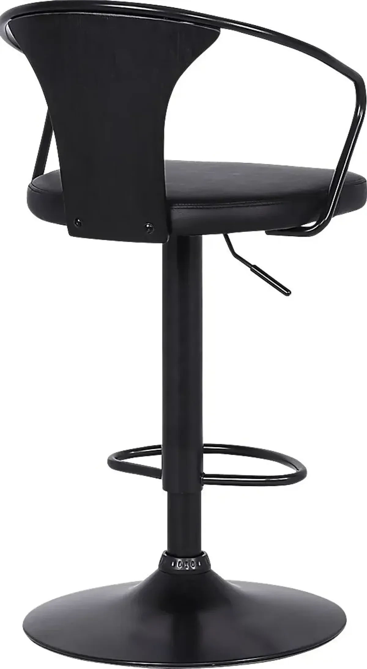 Saujour Black Swivel Barstool