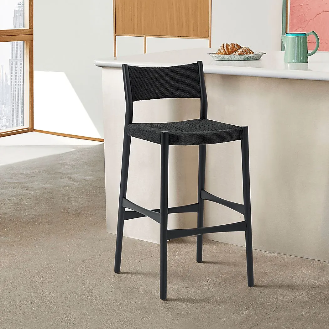 Wapemar Black Barstool