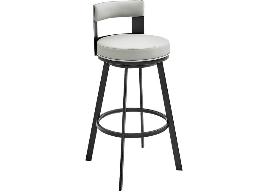 Camver Gray Swivel Barstool