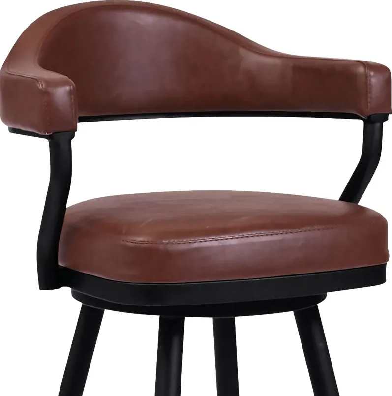 Casgus Brown Swivel Barstool