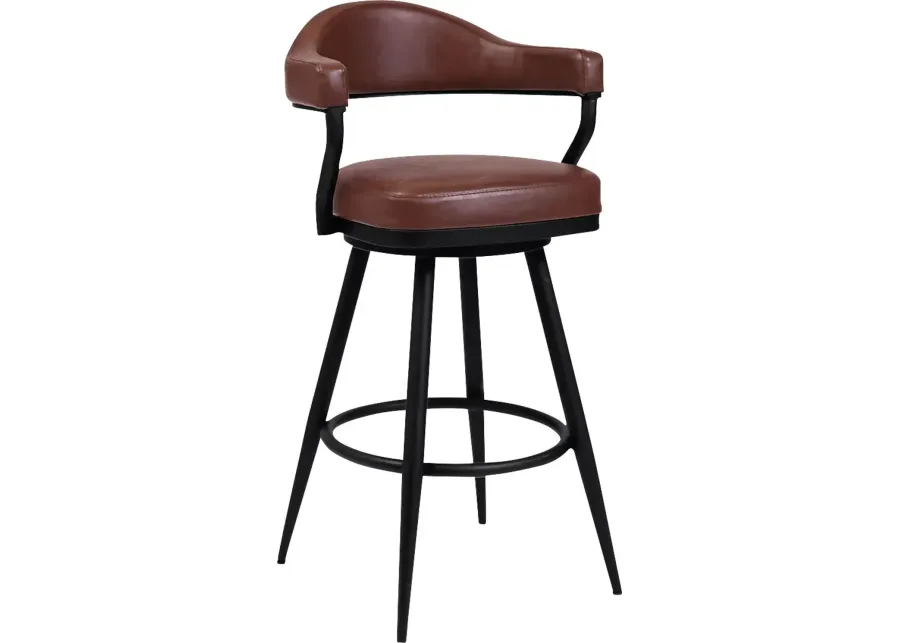 Casgus Brown Swivel Barstool