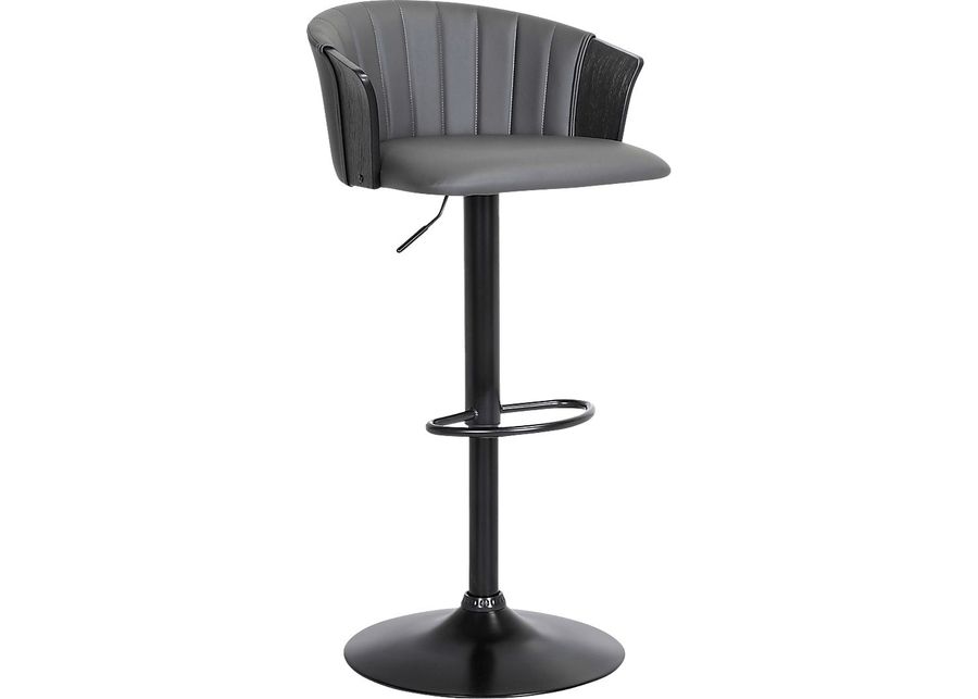 Lemsea Gray Adjustable Barstool