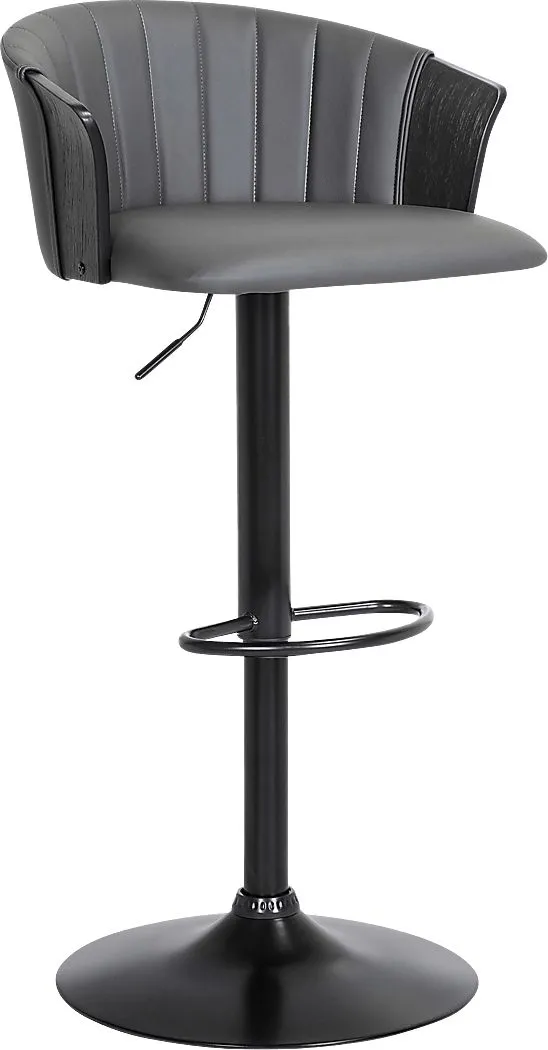 Lemsea Gray Adjustable Barstool