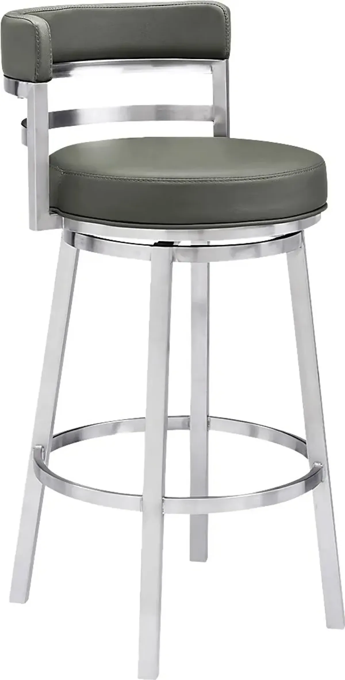 Haligue Gray Swivel Barstool