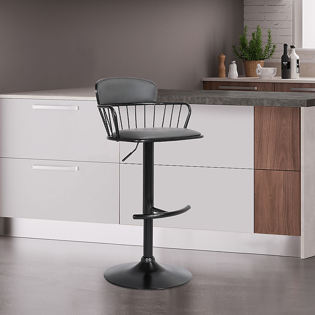 Suscroft Gray Adjustable Barstool