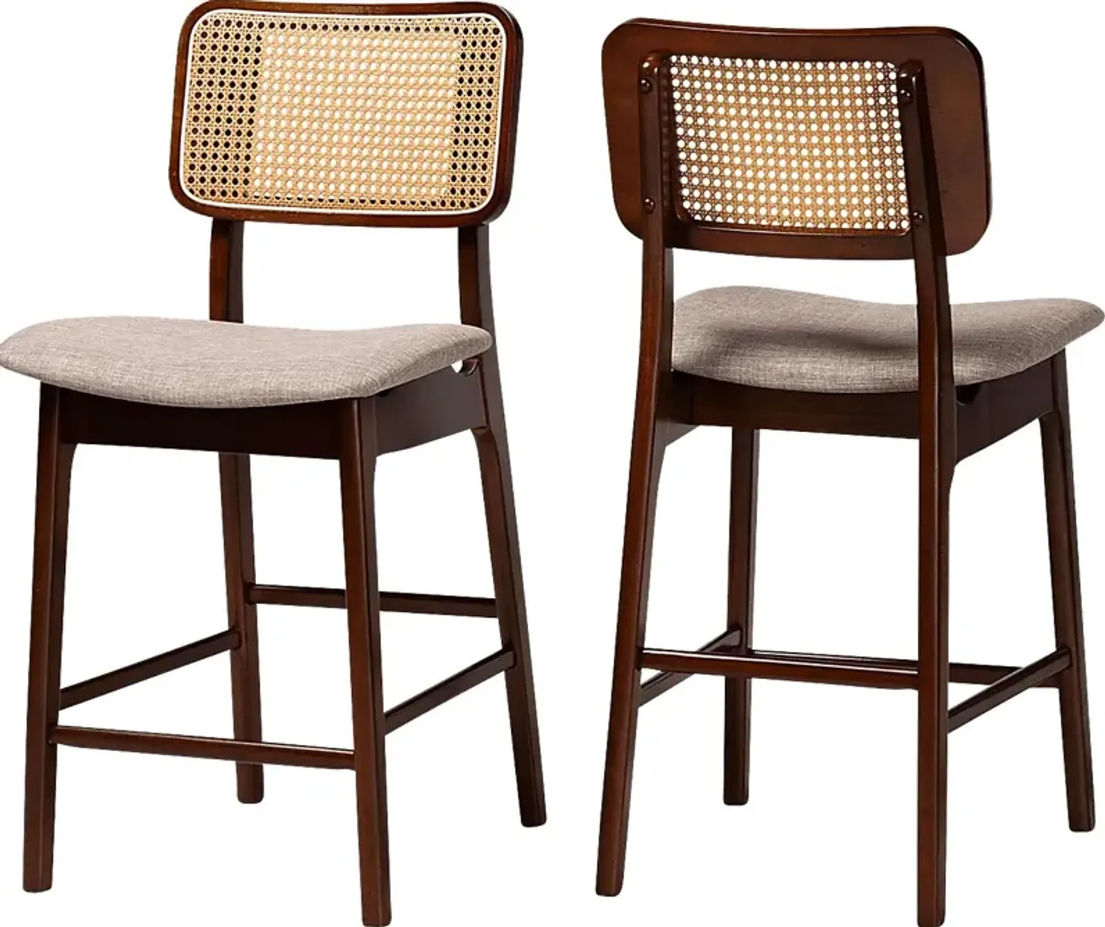 Ballardvale Walnut Brown Counter Stool, Set of 2