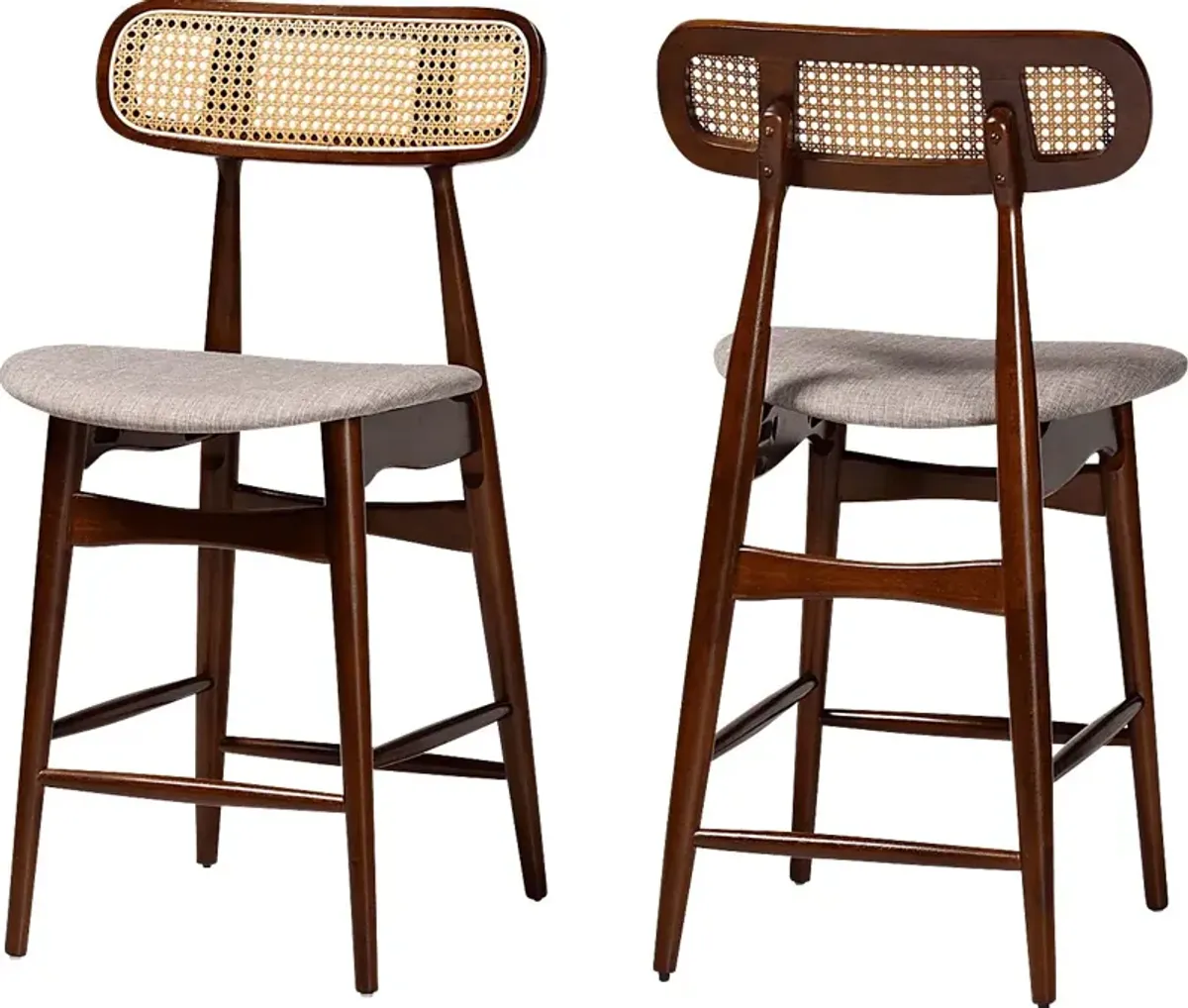 Argilla Walnut Brown Counter Stool, Set of 2