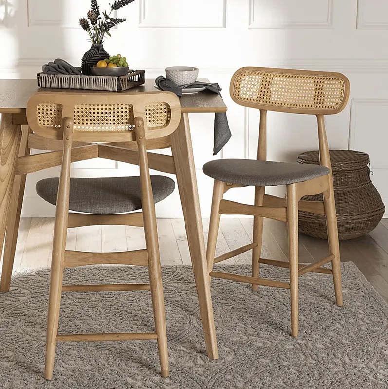 Argilla Light Brown Counter Stool, Set of 2