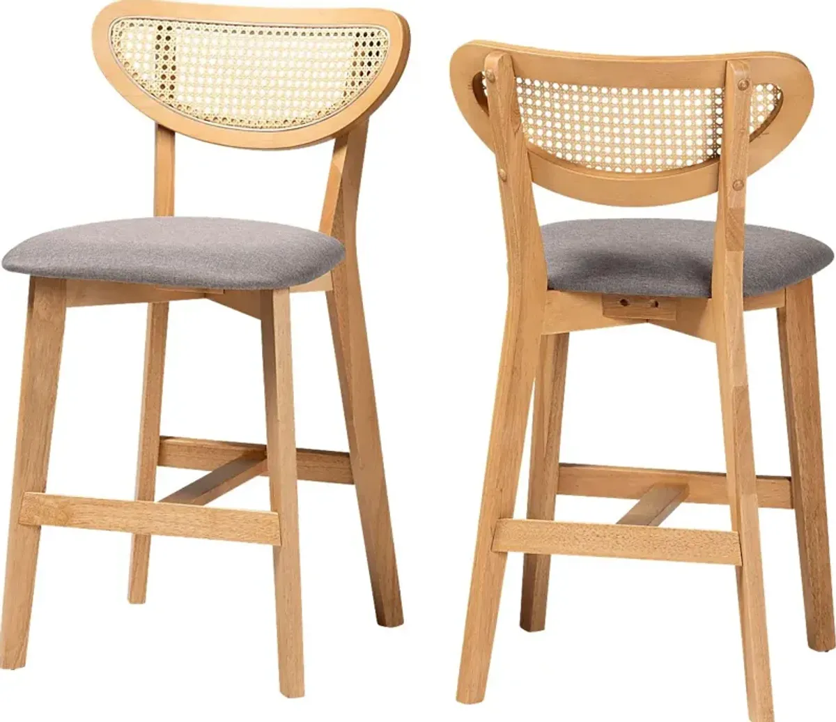 Hartzler Light Brown Counter Stool, Set of 2