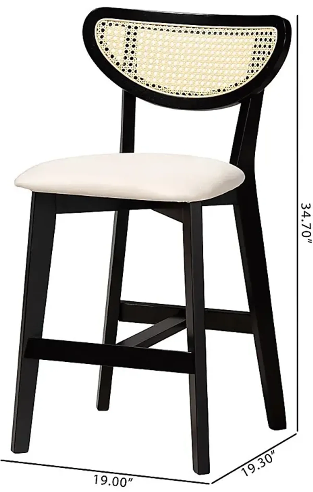 Hartzler Black Counter Stool, Set of 2