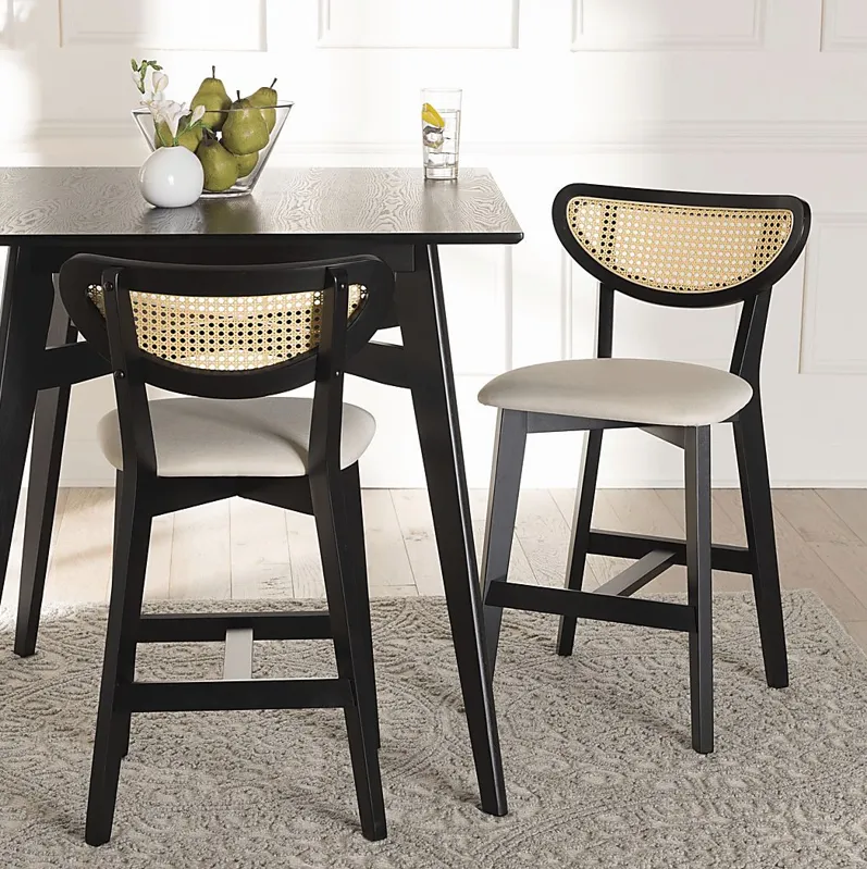 Hartzler Black Counter Stool, Set of 2