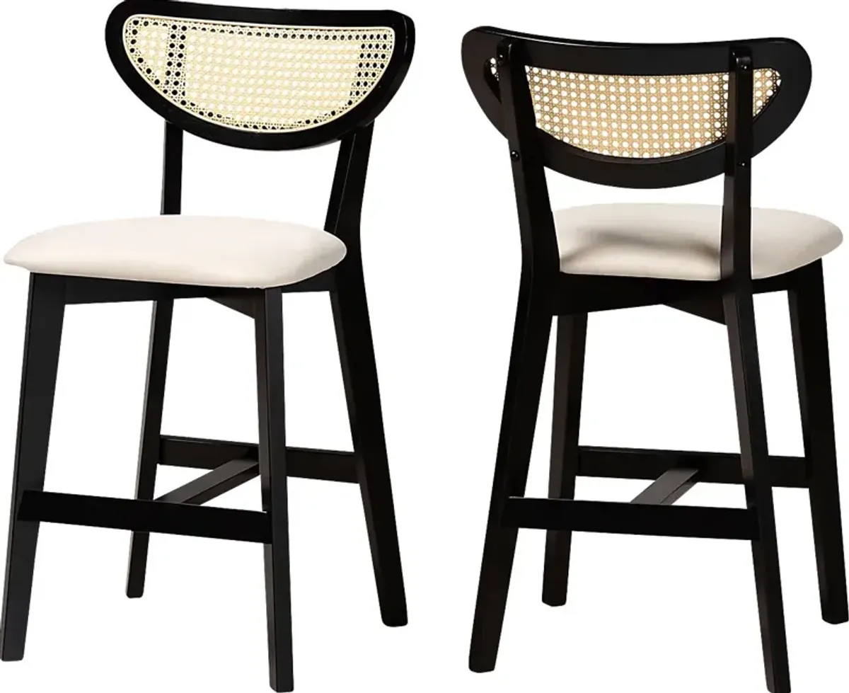 Hartzler Black Counter Stool, Set of 2