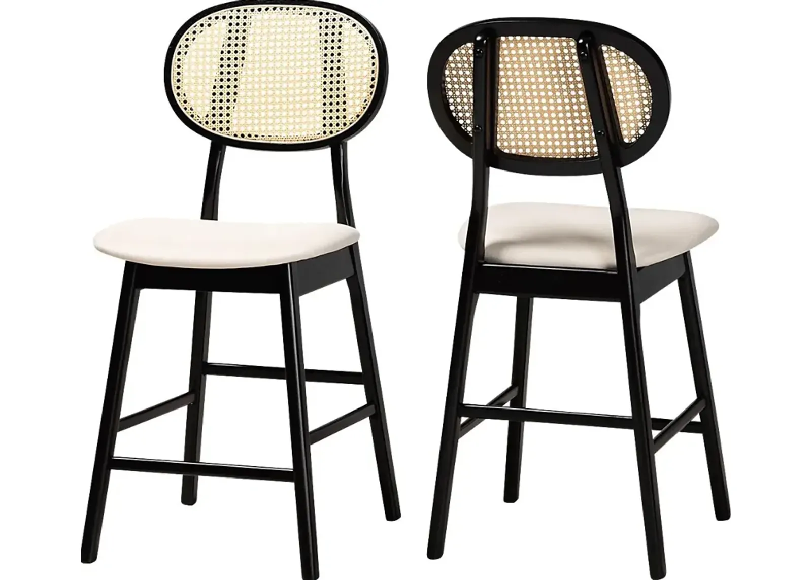 Alonesos Black Counter Stool, Set of 2