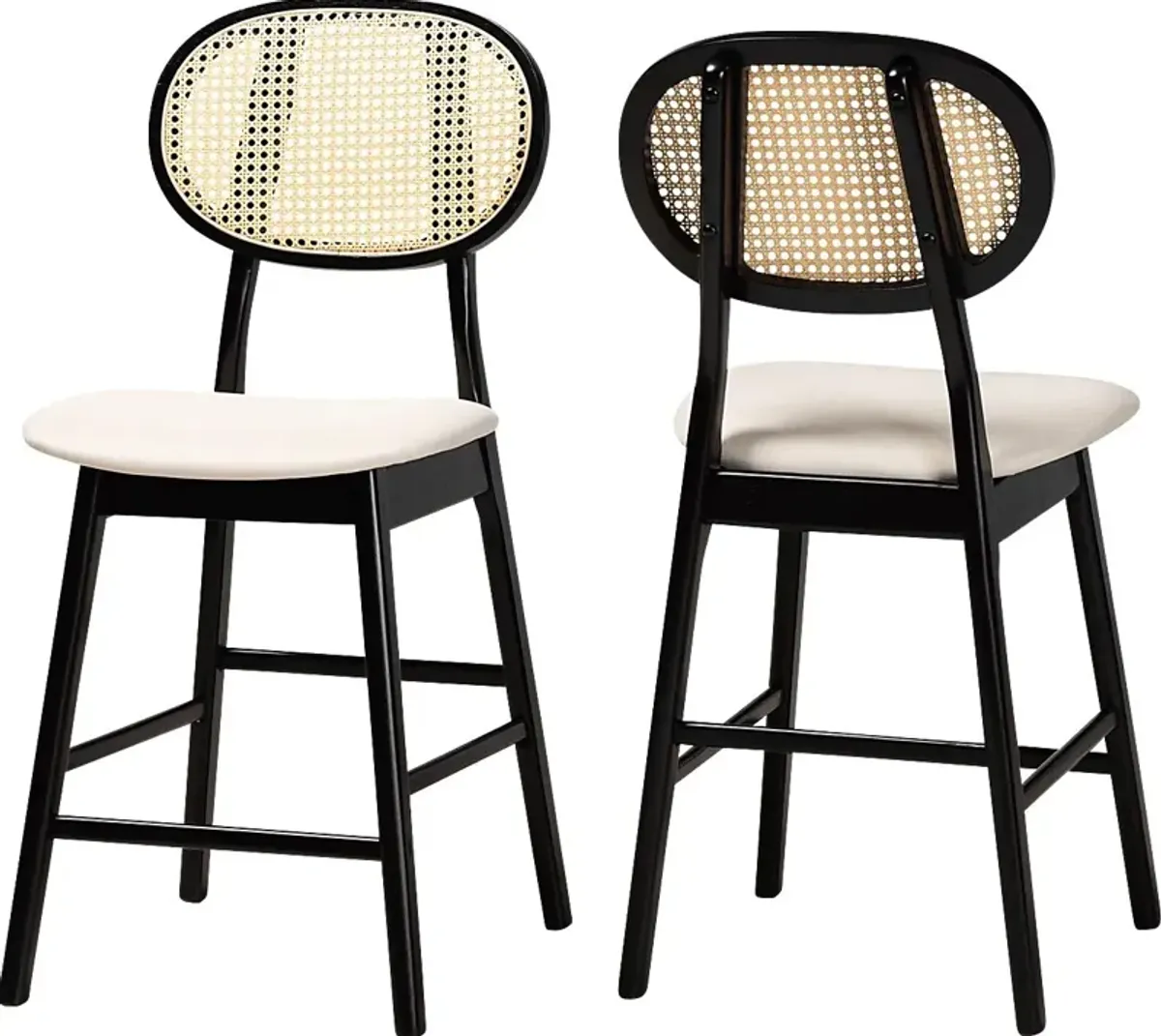 Alonesos Black Counter Stool, Set of 2