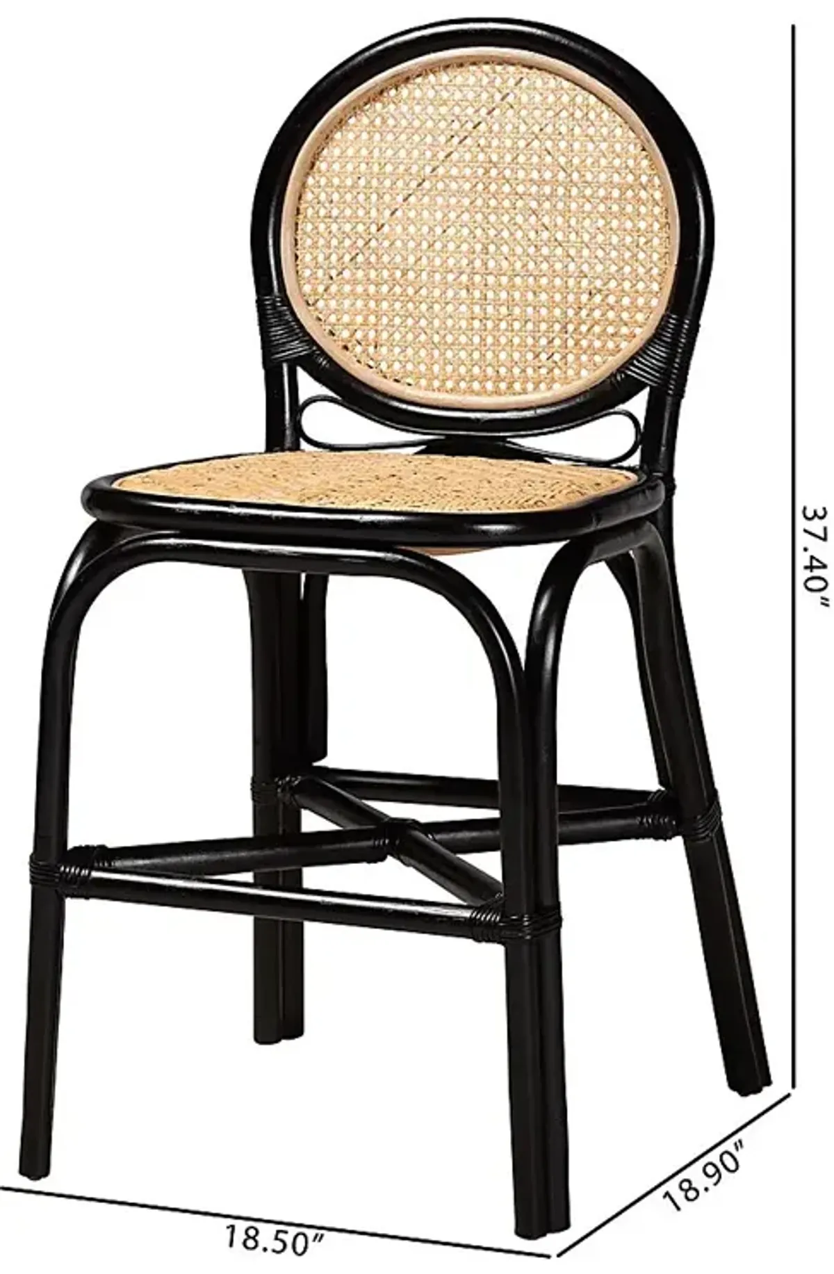 Gossard Black Counter Stool
