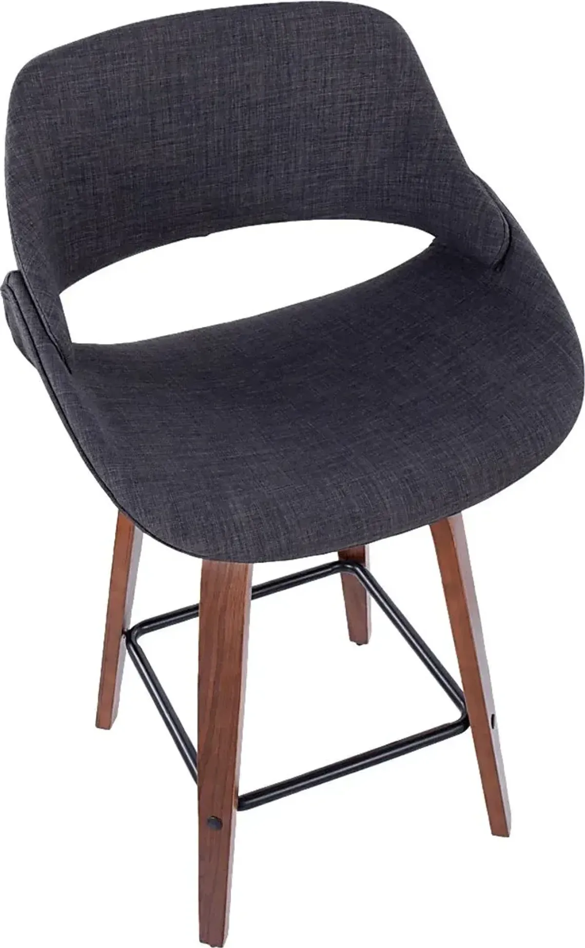 Inaran III Charcoal Swivel Counter Height Stool, Set of 2