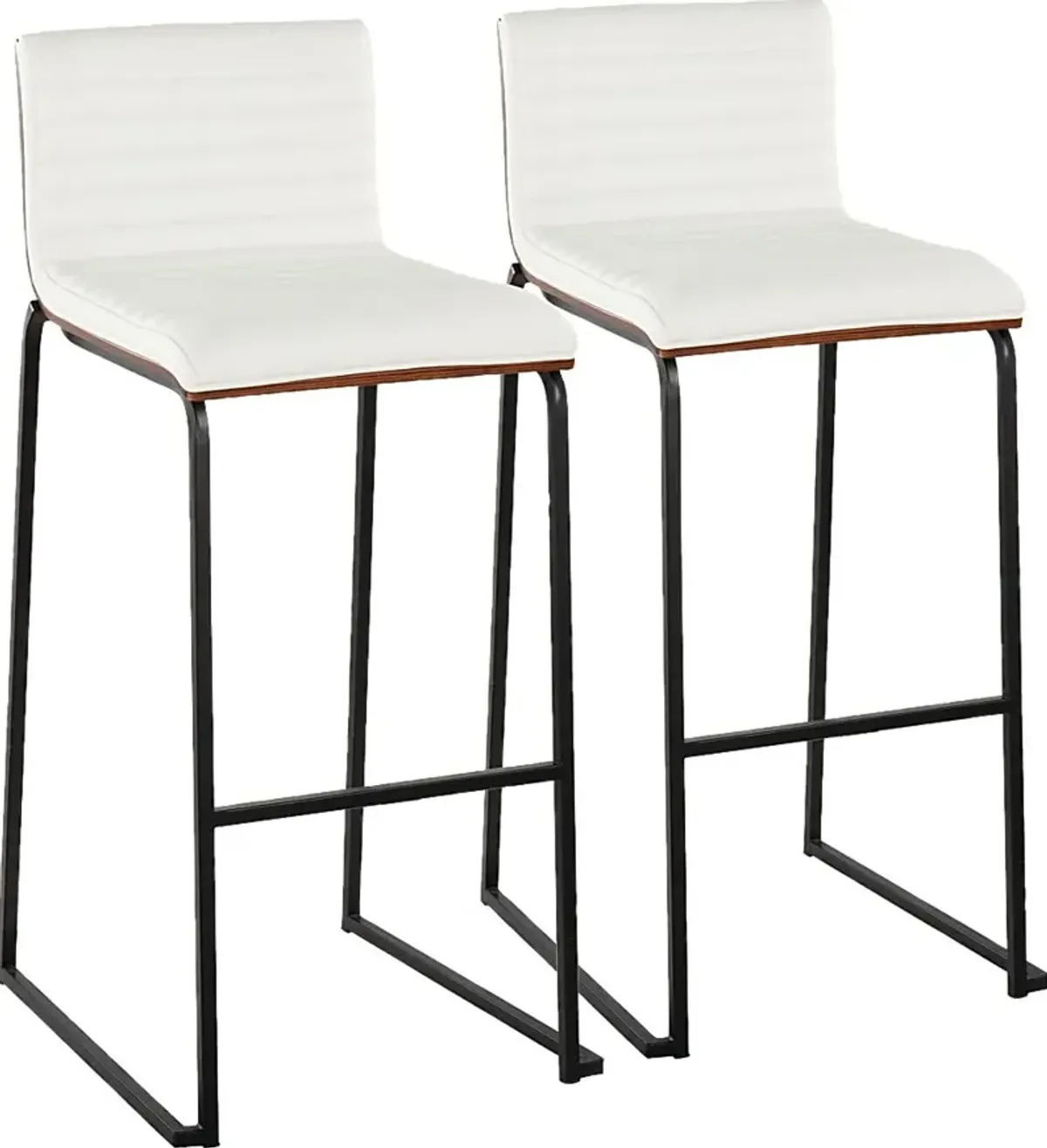 Tatesbrook V White Barstool, Set of 2