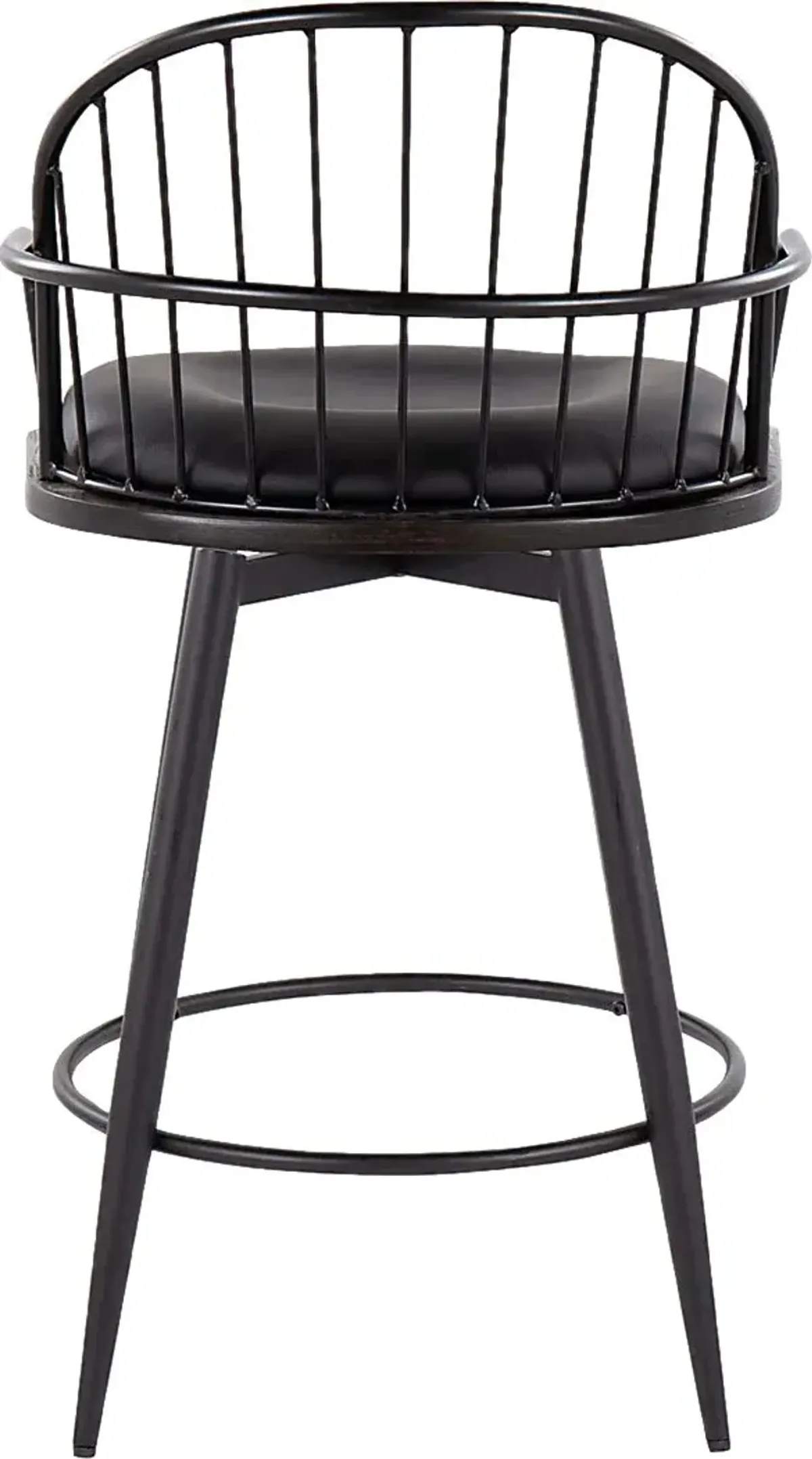 Charlias II Black Swivel Counter Height Stool, Set of 2