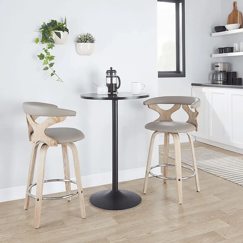 Cardeza II Light Gray Counter Height Stool, Set of 2