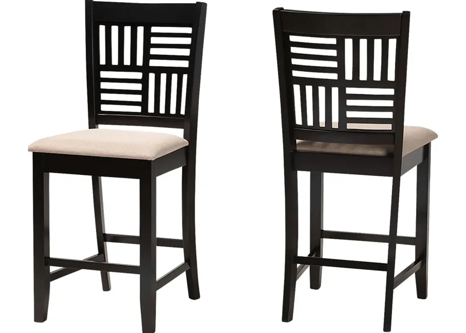 Whitla Beige Counter Stool, Set of 2