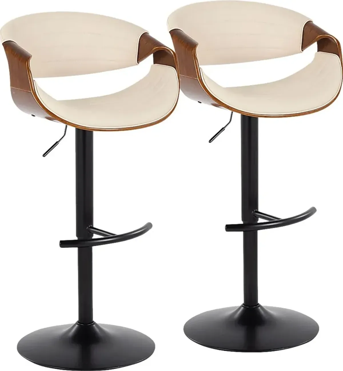 Loblolly VII Cream Adjustable Barstool, Set of 2