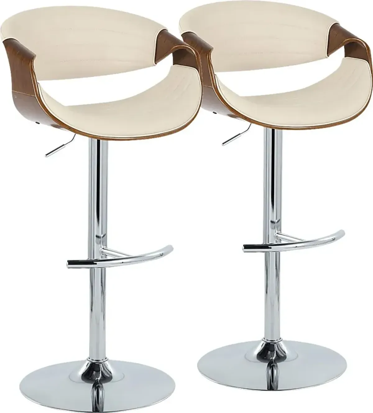 Loblolly IX Cream Adjustable Barstool, Set of 2