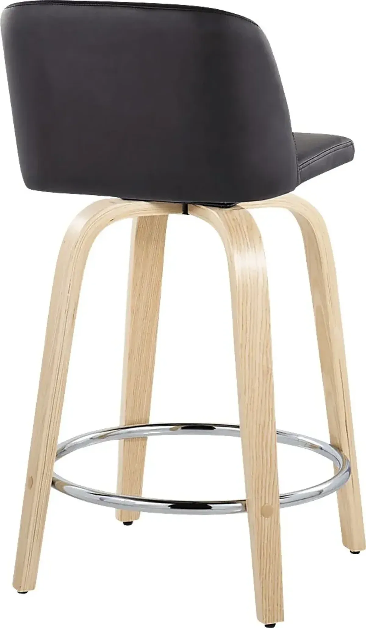 Clyo V Black Swivel Counter Height Stool, Set of 2