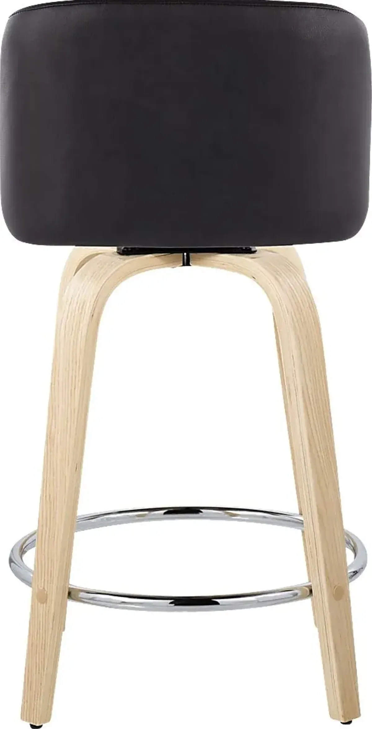 Clyo V Black Swivel Counter Height Stool, Set of 2