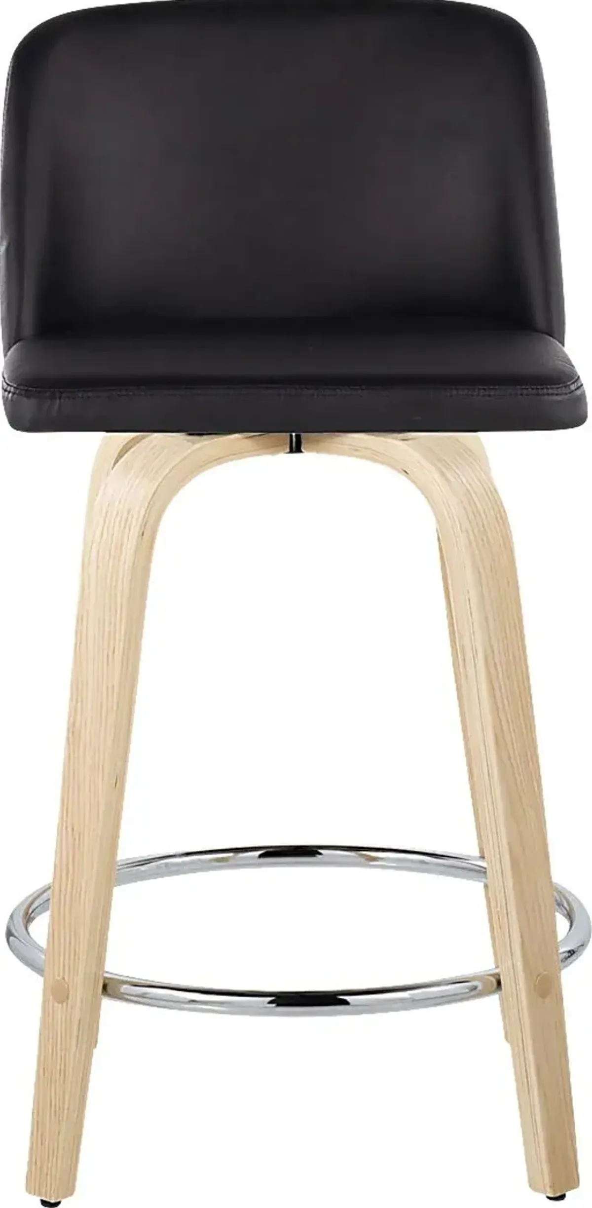 Clyo V Black Swivel Counter Height Stool, Set of 2