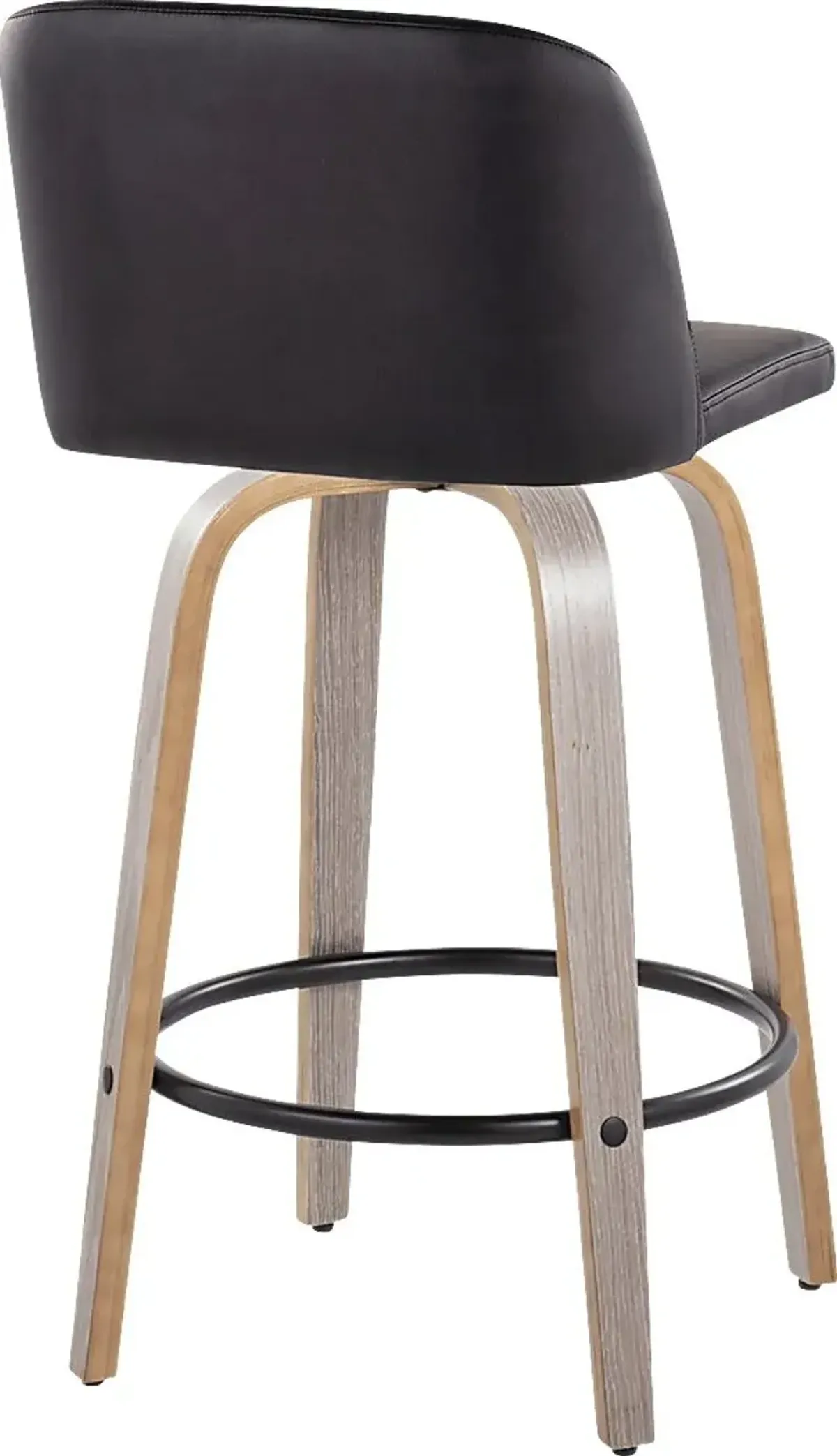 Clyo X Black Swivel Counter Height Stool, Set of 2