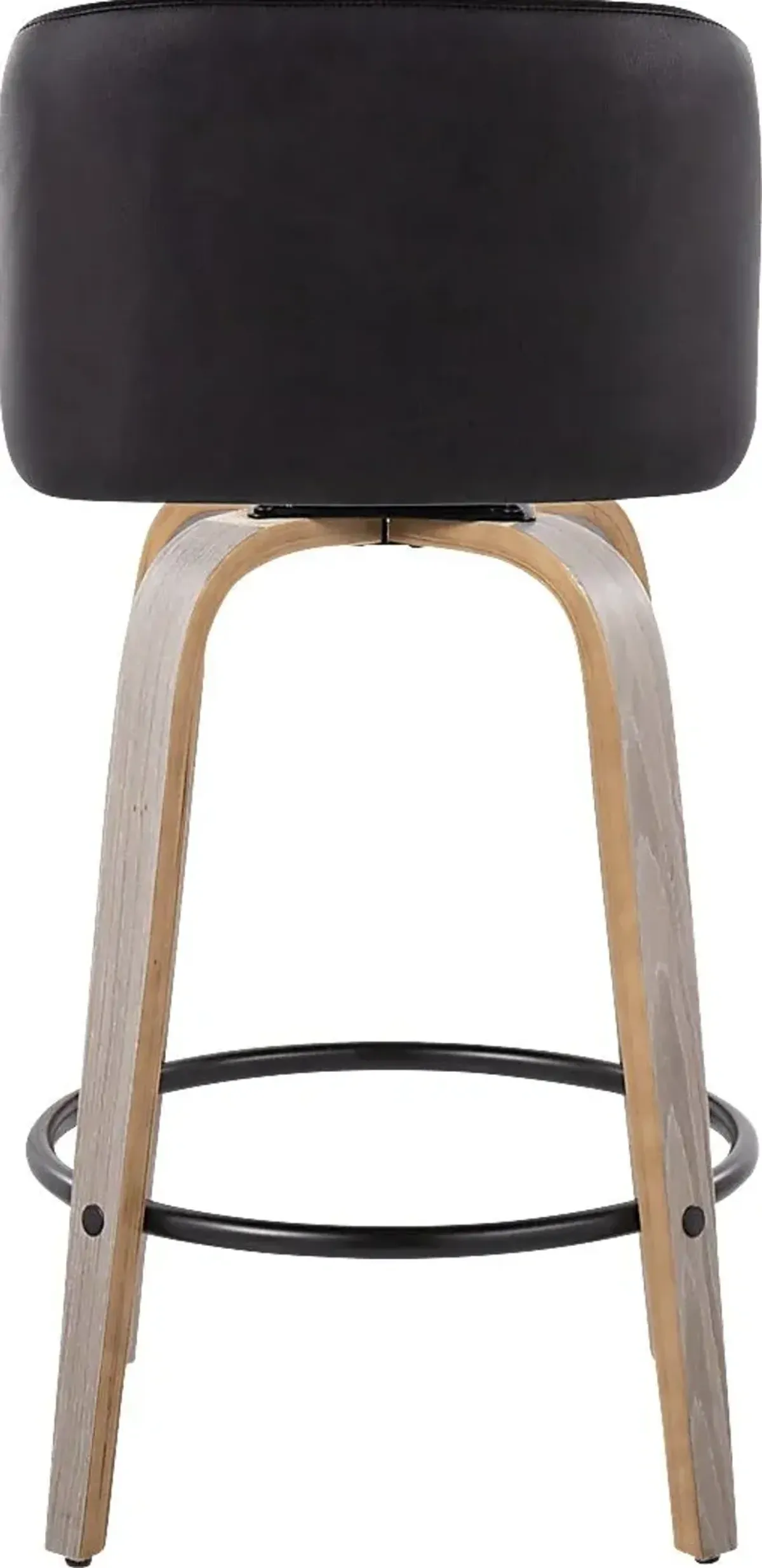 Clyo X Black Swivel Counter Height Stool, Set of 2